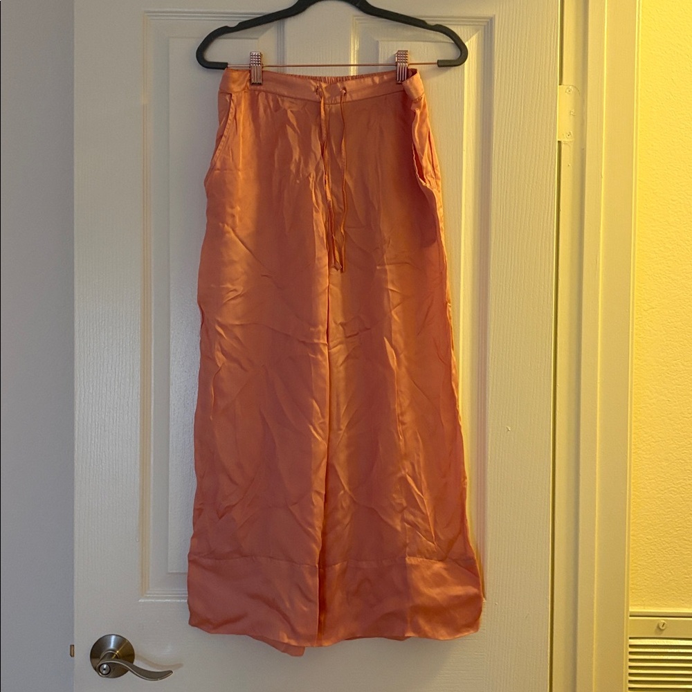Vibrant Orange Wide-Leg Pants